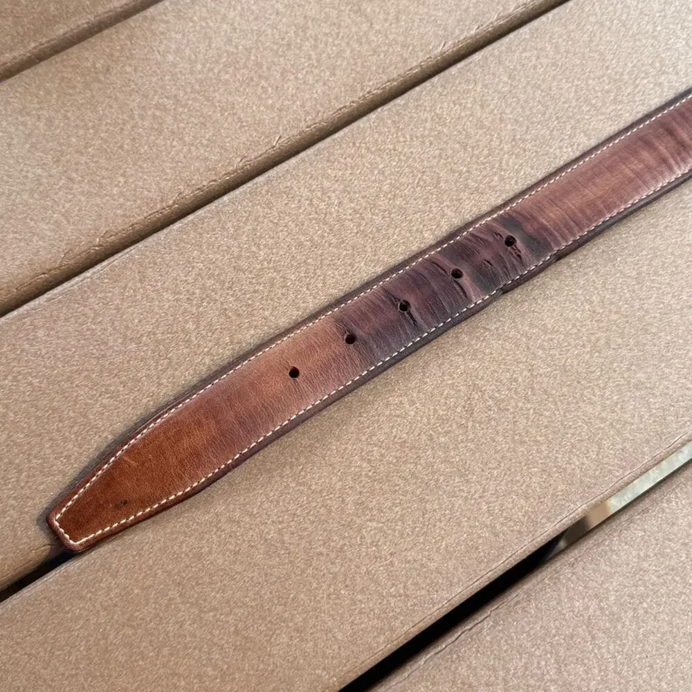 Losco Brown Leather Belt 34" - Picture 2 of 8